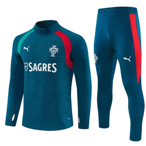 35725D1D-8013-4A6C-94B9-C853E88B12A2 Portugal Trainingspak 26/27 – Blauwgroen/Rood