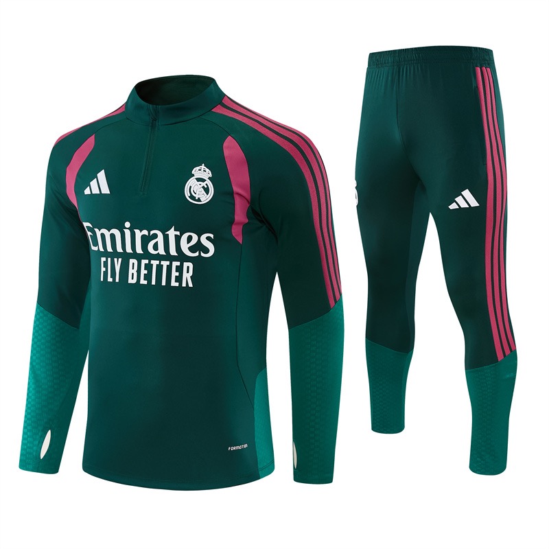 Real Madrid Trainingspak 26/27 – Donkergroen/Roze