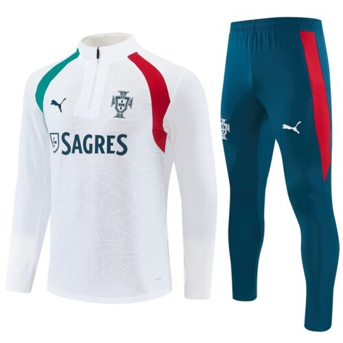B5497655-0290-41AD-A7A2-286A1698F508 Portugal Trainingspak 26/27 – Wit/Blauwgroen