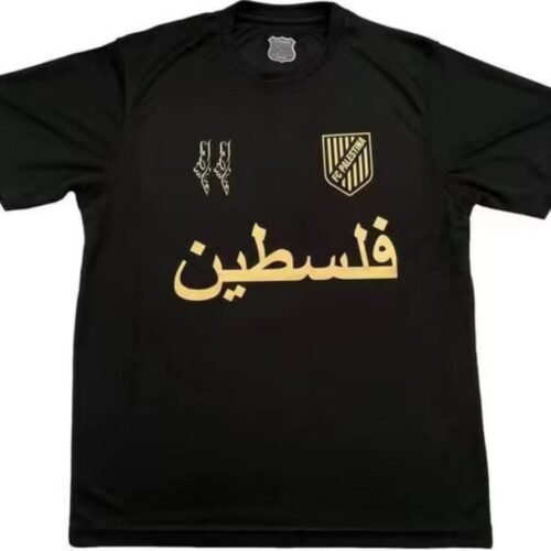 Palestina shirt – zwart/goud Palestina shirt – zwart/goud